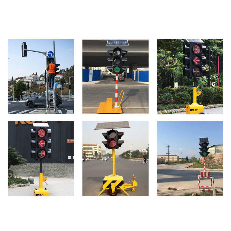 Wholesale Red Yellow Green LED Solar Powered Traffic Control Signal Light