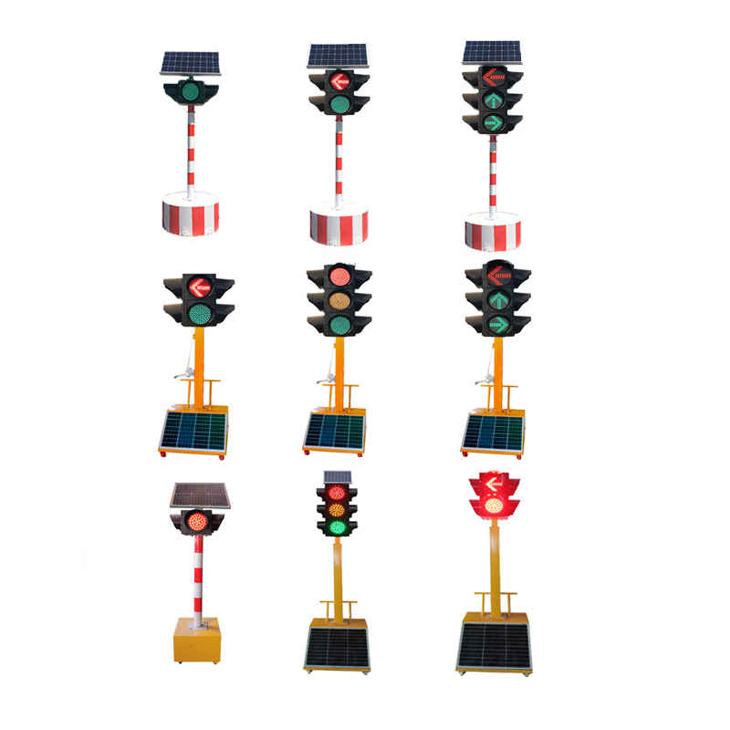 Wholesale Red Yellow Green LED Solar Powered Traffic Control Signal Light