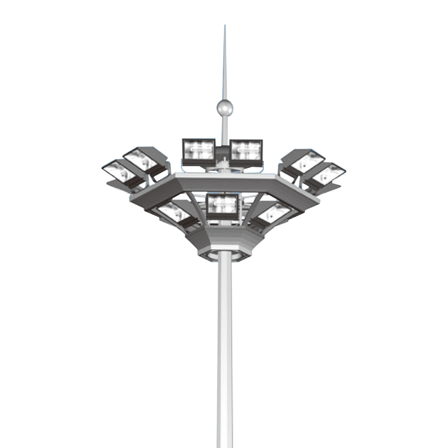 Outdoor High Mast Stadium Sport Field Led Flood Light Pole 10m 12m 15m 18m 20m 25m 30m High Mast Flood Lighting Poles