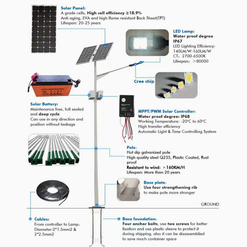 galvanized street light pole with arm 6m