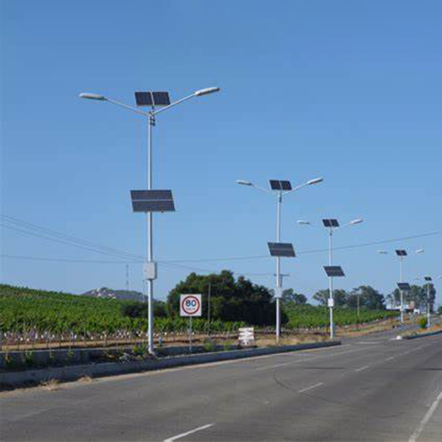 New Design Solar Street Lights Outdoor Waterproof All In One Integrated Street Lamp With Double Sided Solar Panel Street Light