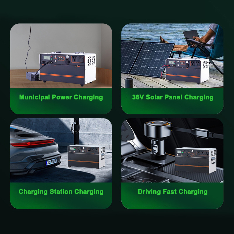 1.5KW 2KW 3KW Portable Emergency Power Outlet DC12/24V Solar Energy Storage
