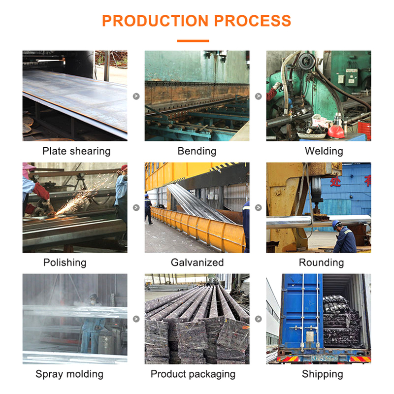 double arm 6m galvanized street light