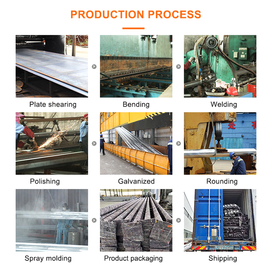 double arm 6m galvanized street light