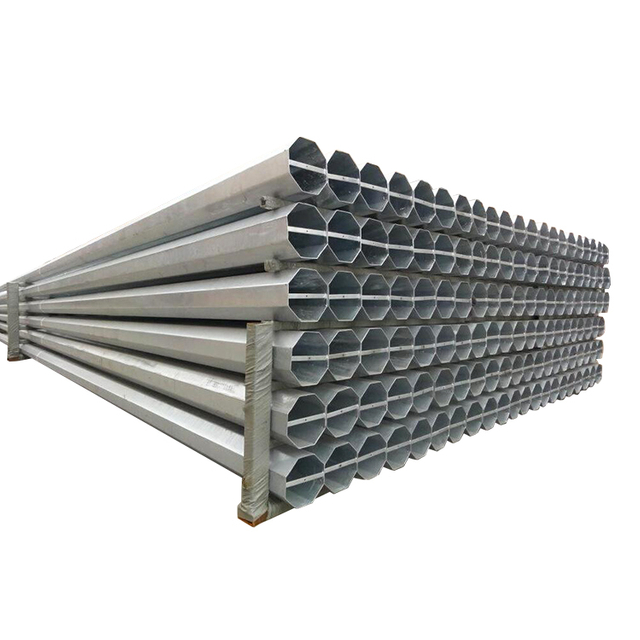 6m 9m 12m 20ft 25ft 30ft Galvanized Octagonal Street Light Pole Price
