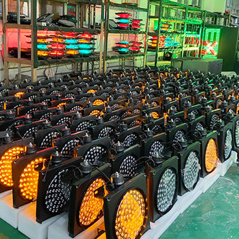 300mm Diameter Powered Traffic Safety Warning Light Solar Yellow Flashing Light