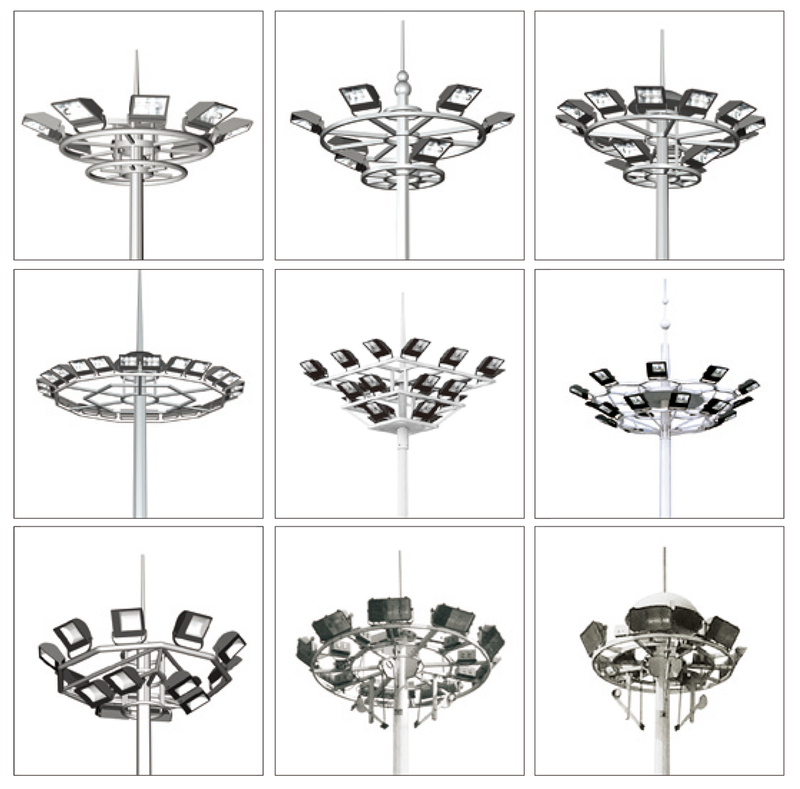 15m 20m 25m 30m 35m Stadium High Mast Light Pole with Flood Light