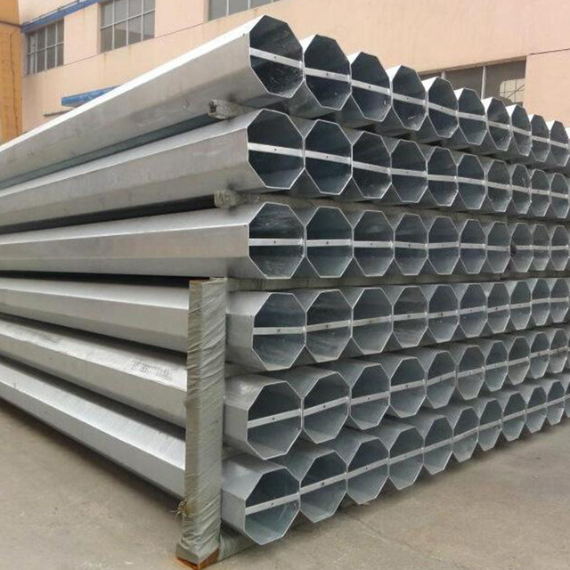 Q235B 10M 15M Galvanized Different Sizes 5M 10M 15M Street Light Post Pole