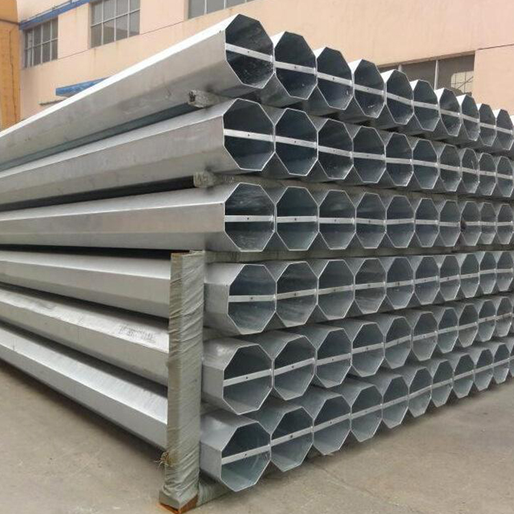 8M Galvanized Double Single Arm Light Pole