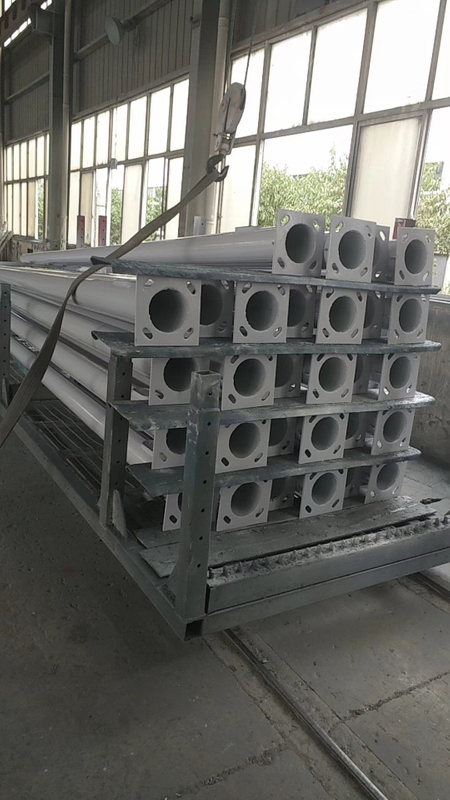 Hot Sale Round Bending 6M 8M 12M 25ft 30ft Galvanized Steel Pipe Single Double Arm Outdoor Street Light Pole