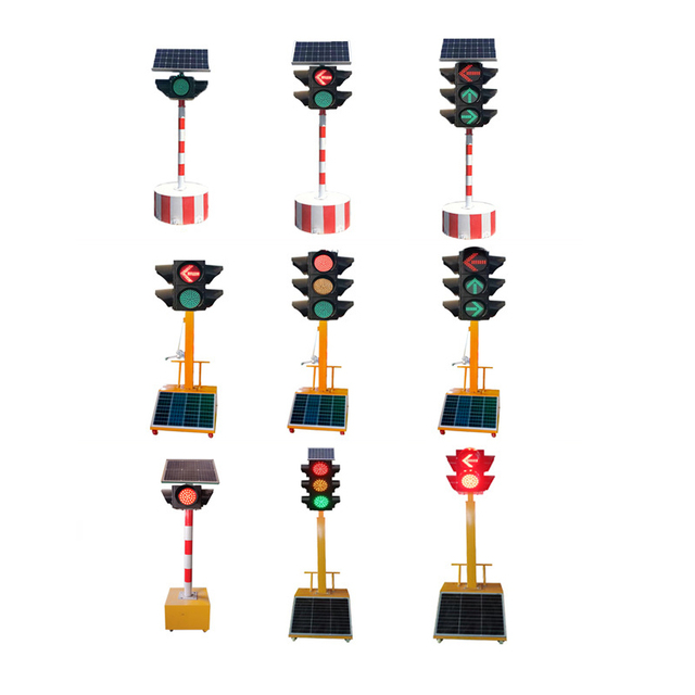 Wholesale Red Yellow Green LED Solar Powered Traffic Control Signal Light